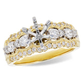 14KT Gold Semi-Mount Engagement Ring